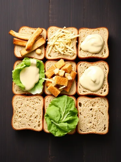 Chicken Caesar Sandwich – Crispy & Easy - ingredients preparation