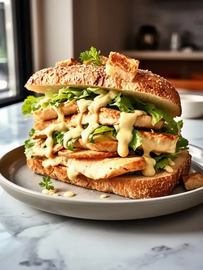 Chicken Caesar Sandwich – Crispy & Easy - cooking process