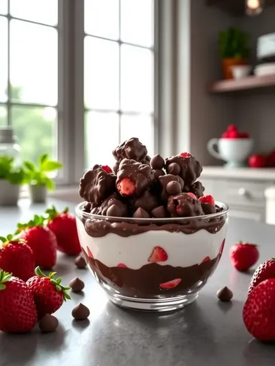 Chocolate Strawberry Yogurt Clusters