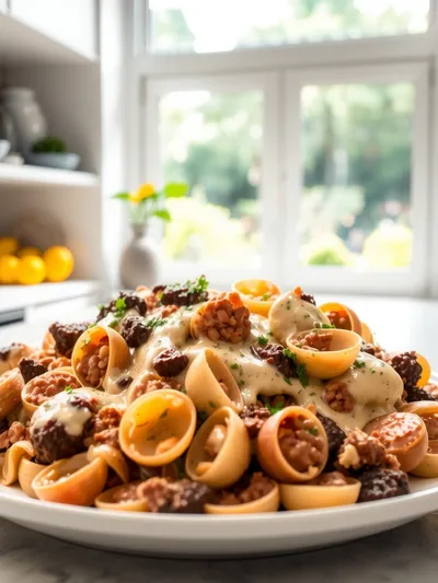 Creamy Beef and Shells