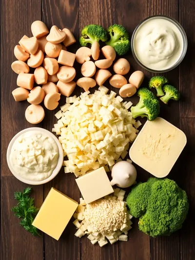 Creamy Low Carb Chicken Casserole - ingredients preparation