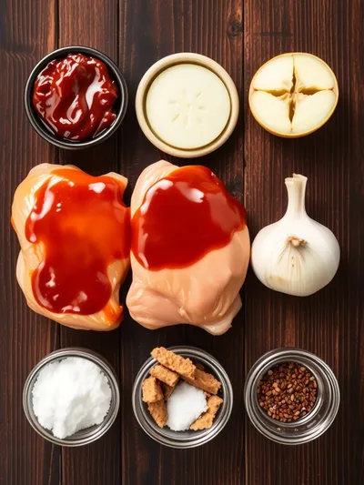 Crockpot BBQ Chicken – Easy Pulled Chicken Recipe - ingredients preparation