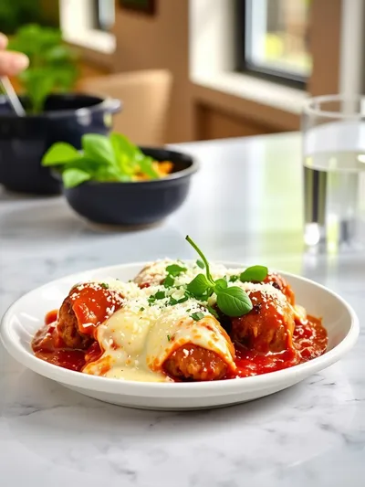 Dump and Bake Meatball Casserole - cooking process
