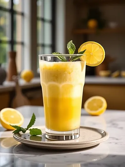 Fresh Lemon Ginger Detoxifying Smoothie - cooking process