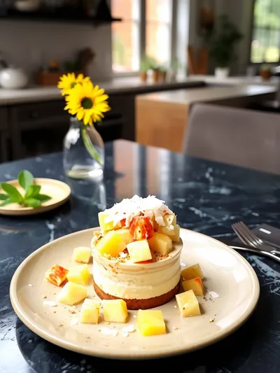 Hawaiian Cheesecake Salad - ready to serve