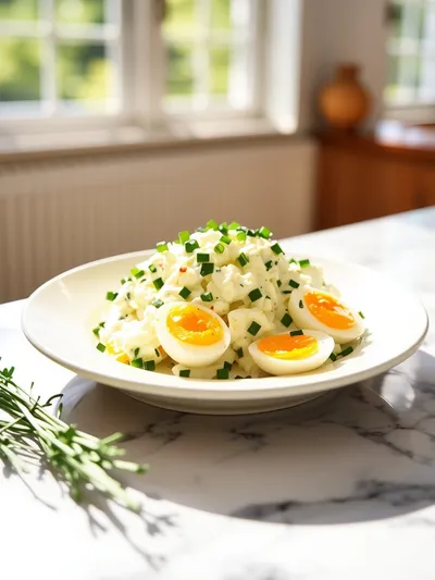 High Protein Cottage Cheese Egg Salad - cooking process