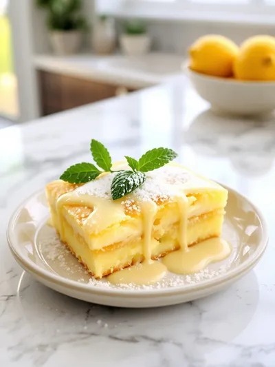 Magic Lemon Cobbler - cooking process