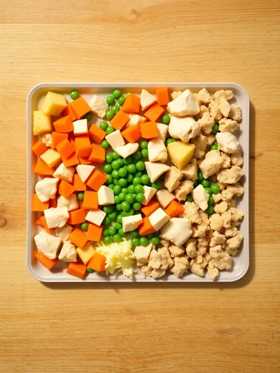 Million Dollar Chicken Casserole - ingredients preparation