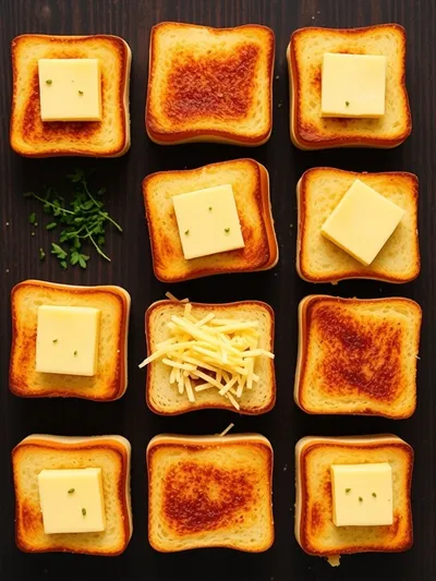 Mini Grilled Cheese Bites – Quick & Easy Snack - ingredients preparation