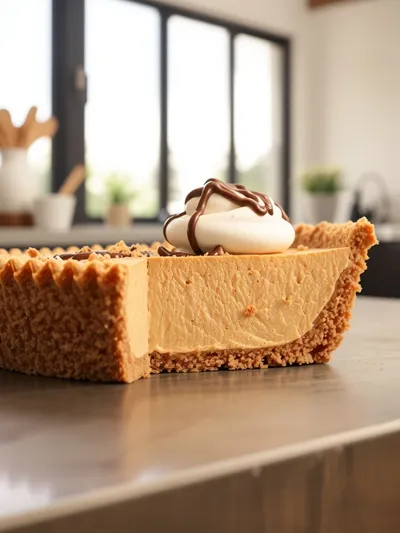 No Bake Peanut Butter Pie with Graham Cracker Crust