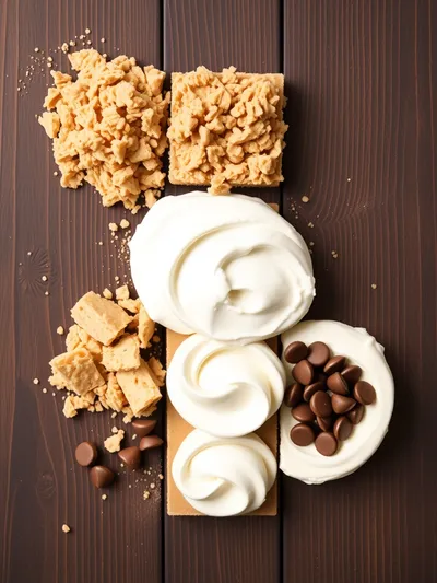 No Bake Peanut Butter Pie with Graham Cracker Crust - ingredients preparation