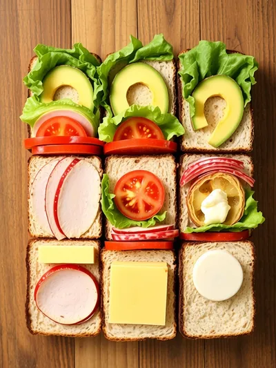 No Bread Turkey Club Sandwich - ingredients preparation