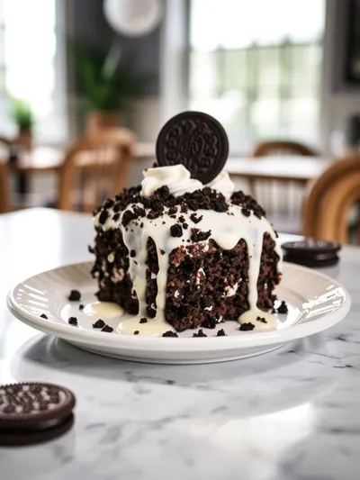 Oreo Dump Cake – 5 Ingredient Quick Dessert - cooking process