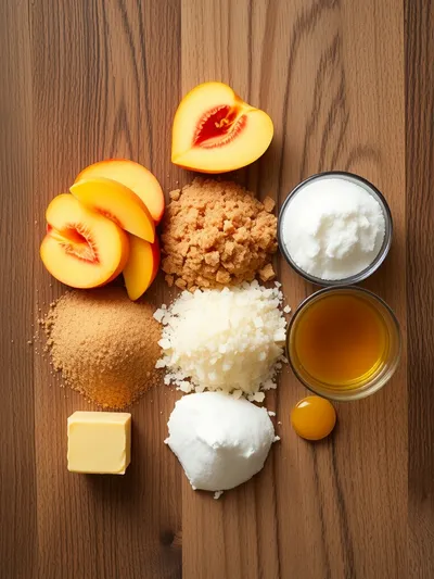 Peach Dump Cake – Easy Dessert Recipe - ingredients preparation