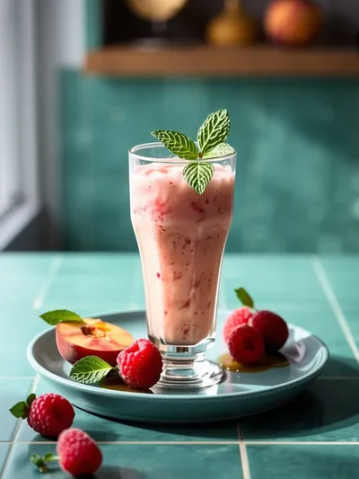 Raspberry Peach Smoothie – Easy and Refreshing - cooking process