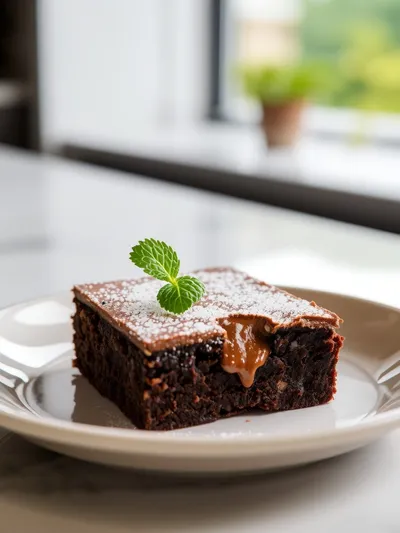 Samoa Box Mix Brownies - cooking process