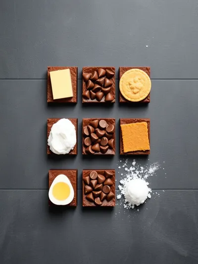 Samoa Box Mix Brownies - ingredients preparation