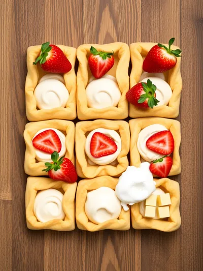 Strawberry Cheesecake Danish - ingredients preparation