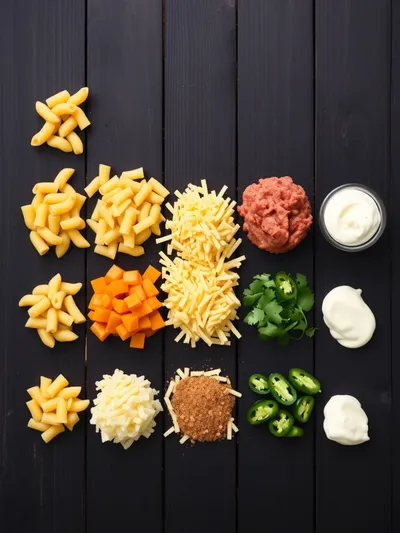 Taco Mac & Cheese - ingredients preparation
