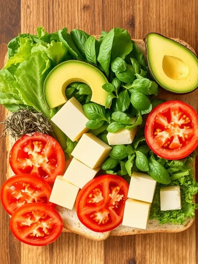 Best Tomato Avocado Sandwich - ingredients preparation
