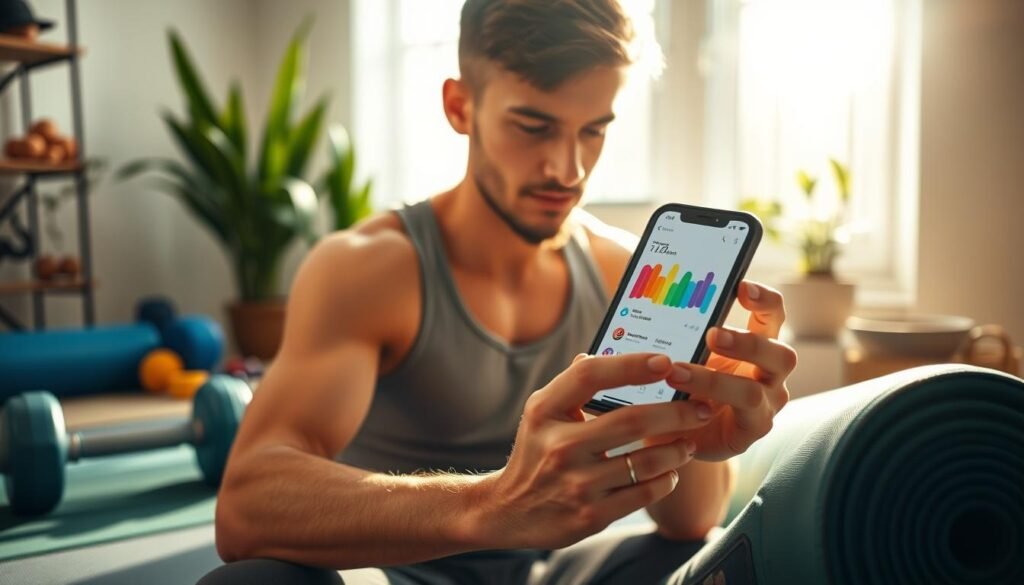 tracking progress with fitness apps